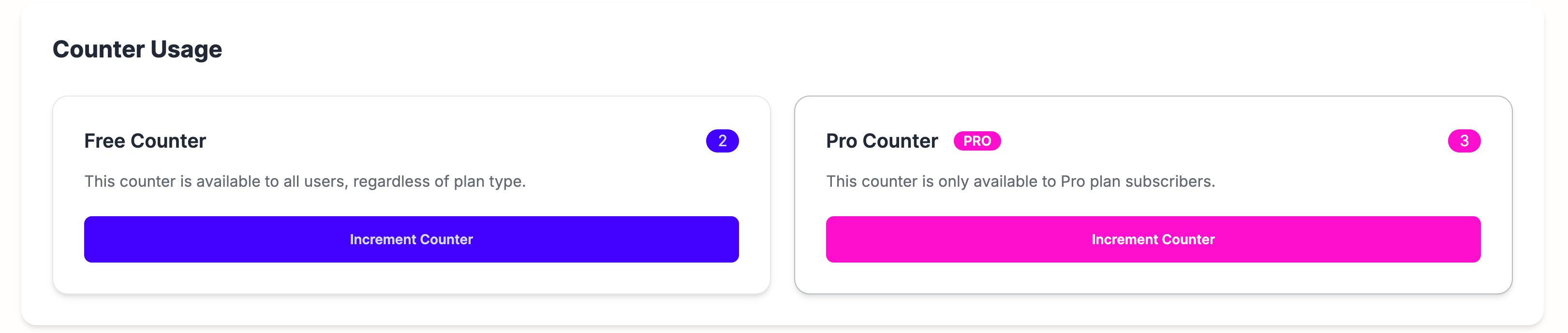 Counters Section
